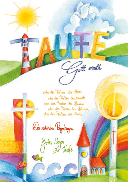 Klappkarte - Regenbogen des Glücks