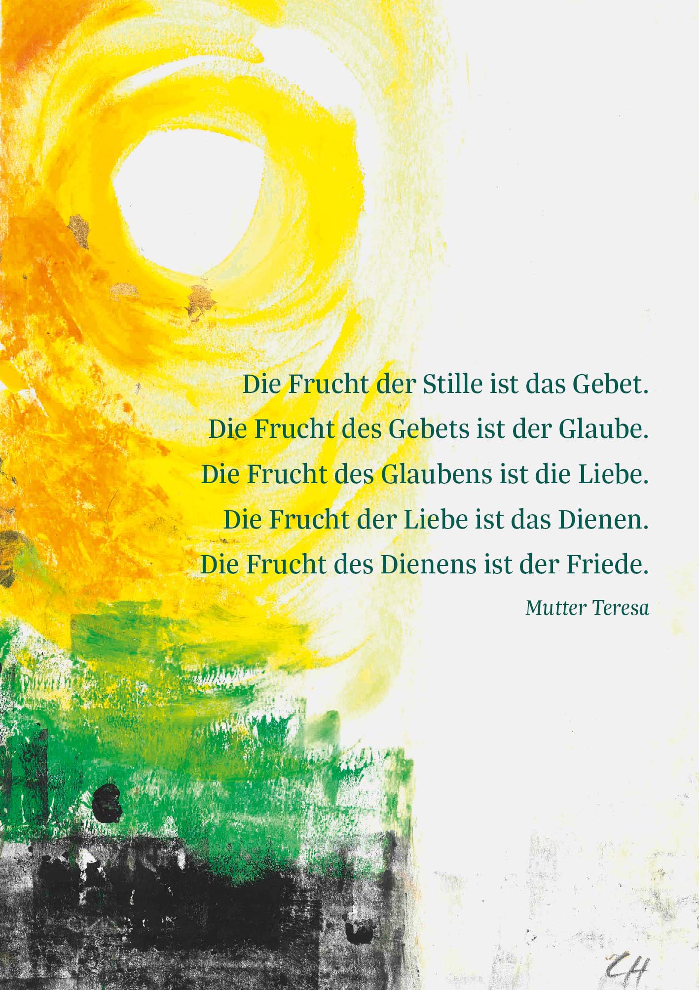 Kunst-Klappkarte - Im Licht des Glaubens