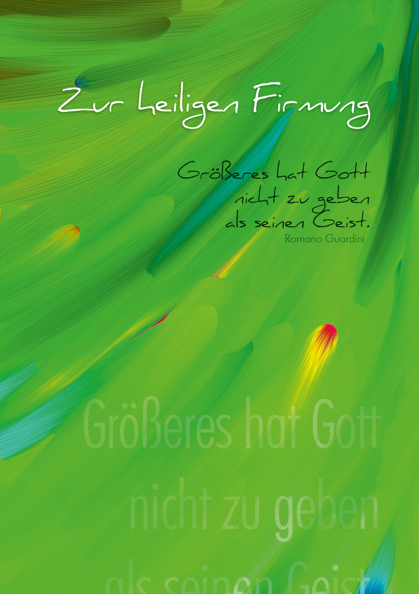 Klappkarte - Der Geist schafft Großes