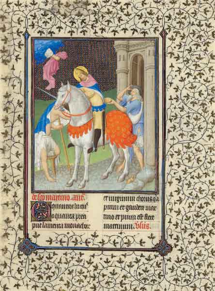 Kunst-Postkarte - Martins Mantelspende