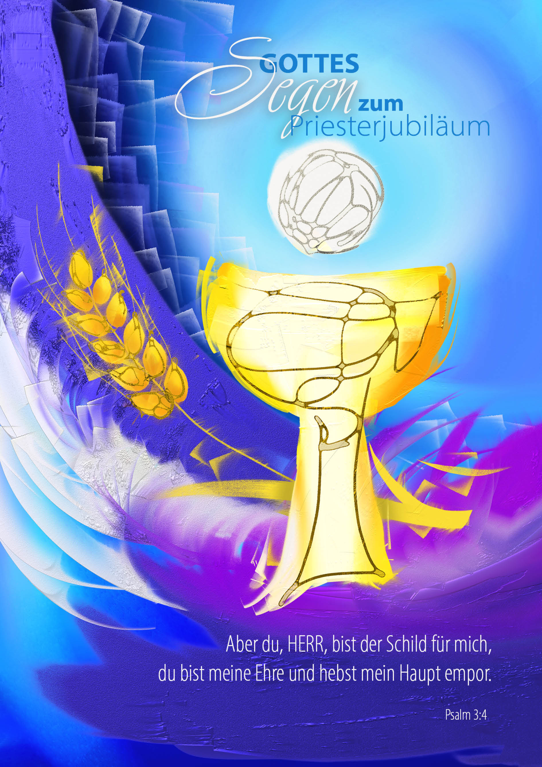 Kunst-Klappkarte - Gottes Segen zum Priesterjubiläum