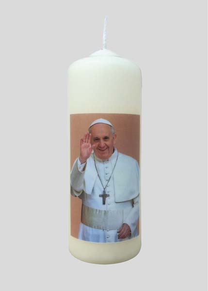 Kerze - Papst Franziskus 14/5 cm