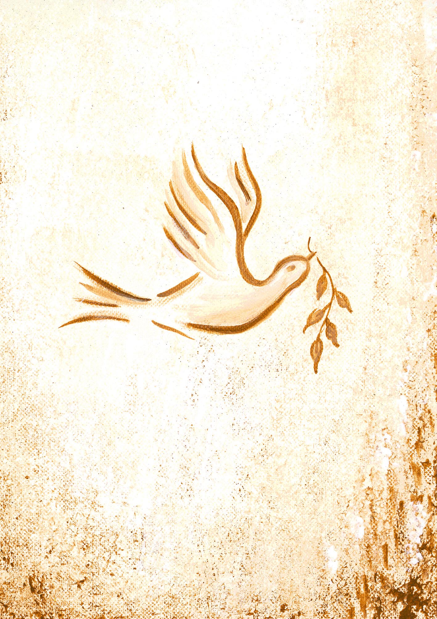 Klappkarte - Friedenstaube