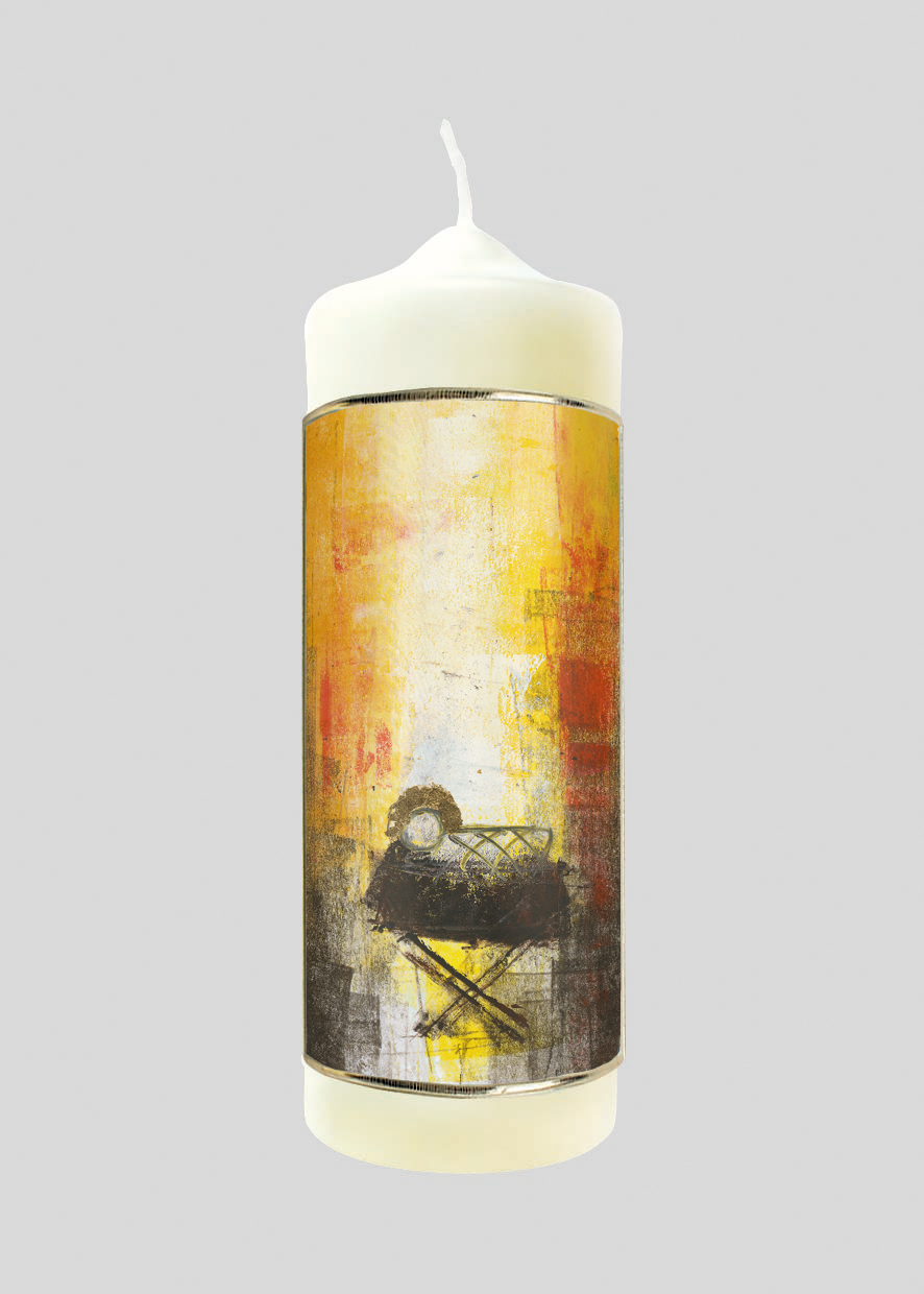 Kerze - Hell strahlt die Krippe