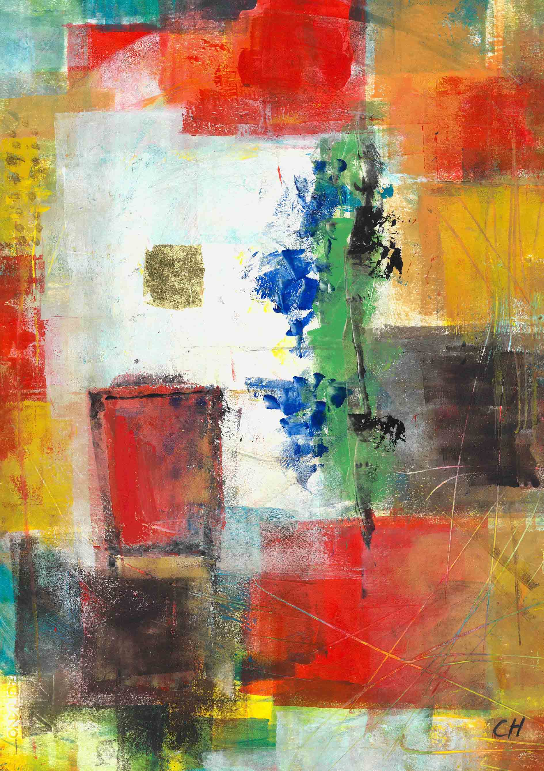 Kunst-Klappkarte - Mit Christus verbunden