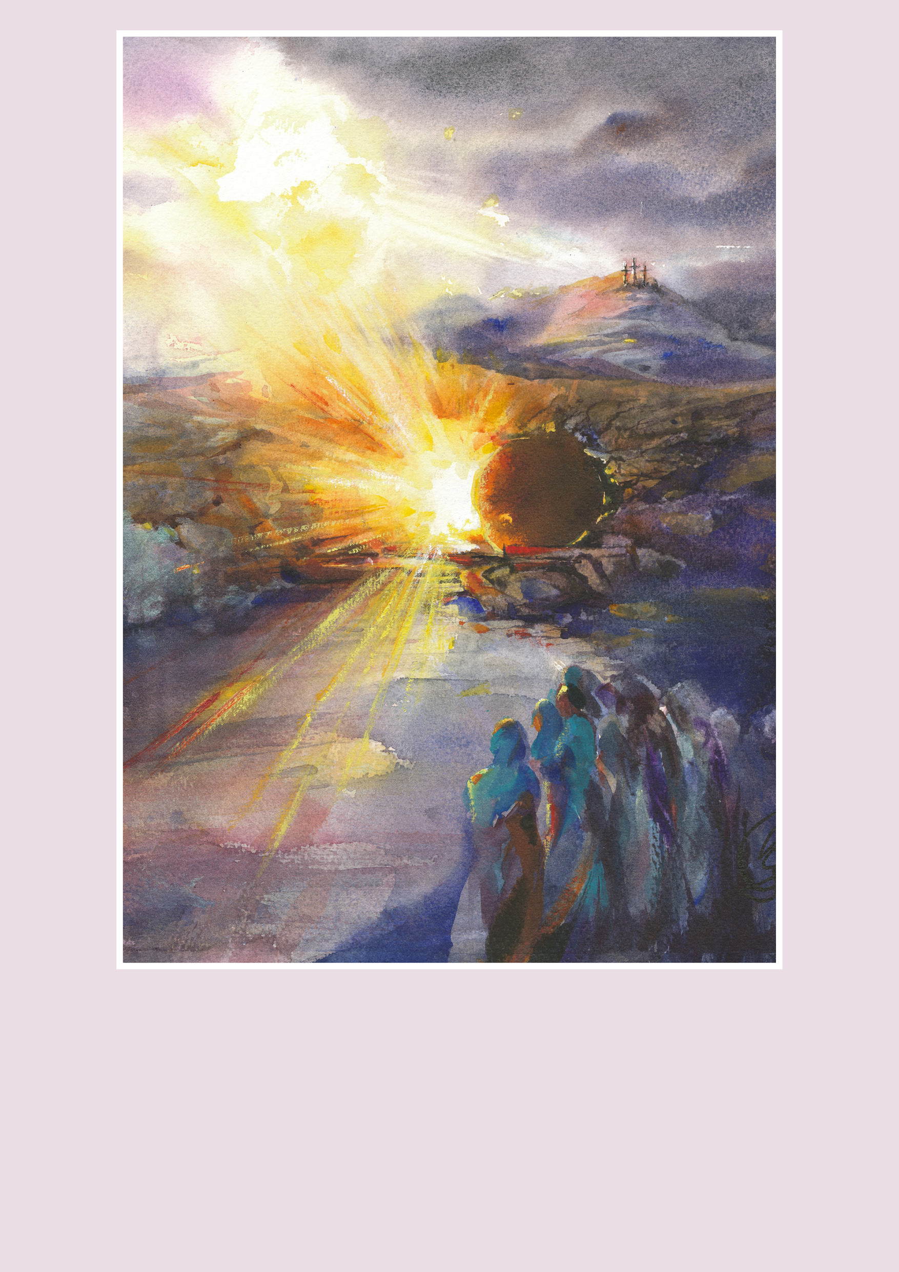 Pfarrbriefmantel - Licht durchbricht dunkel