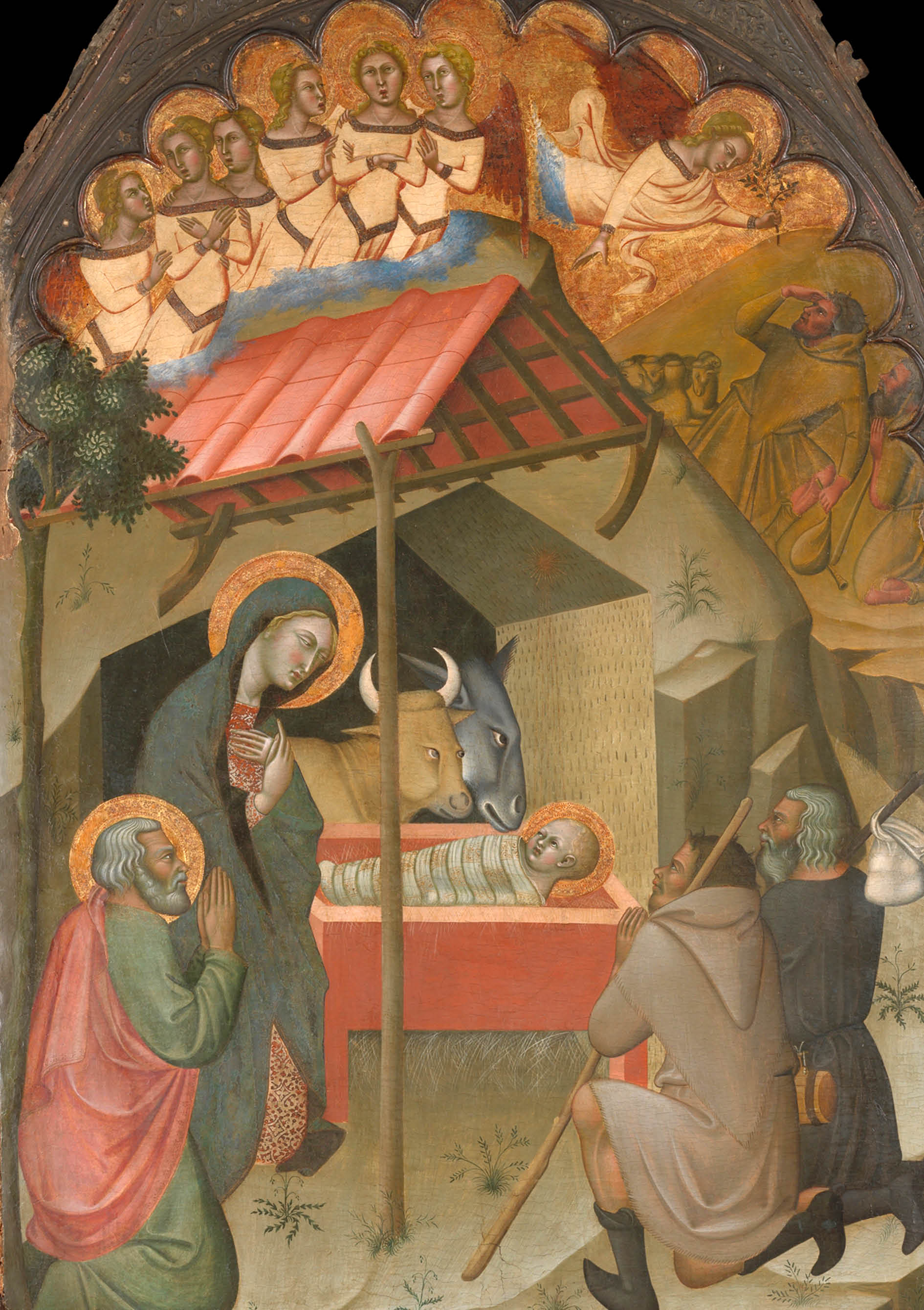 Kunst-Klappkarte - Anbetung der Hirten