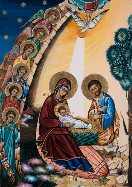 Klappkarte - Geburt Christi