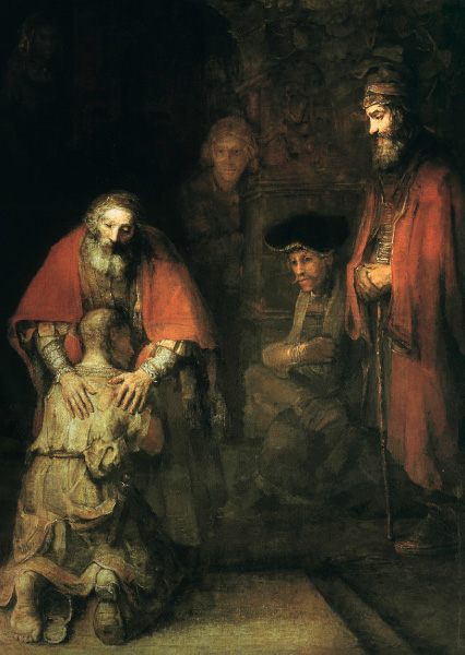 Kunst-Postkarte - Die Heimkehr des verlorenen Sohnes