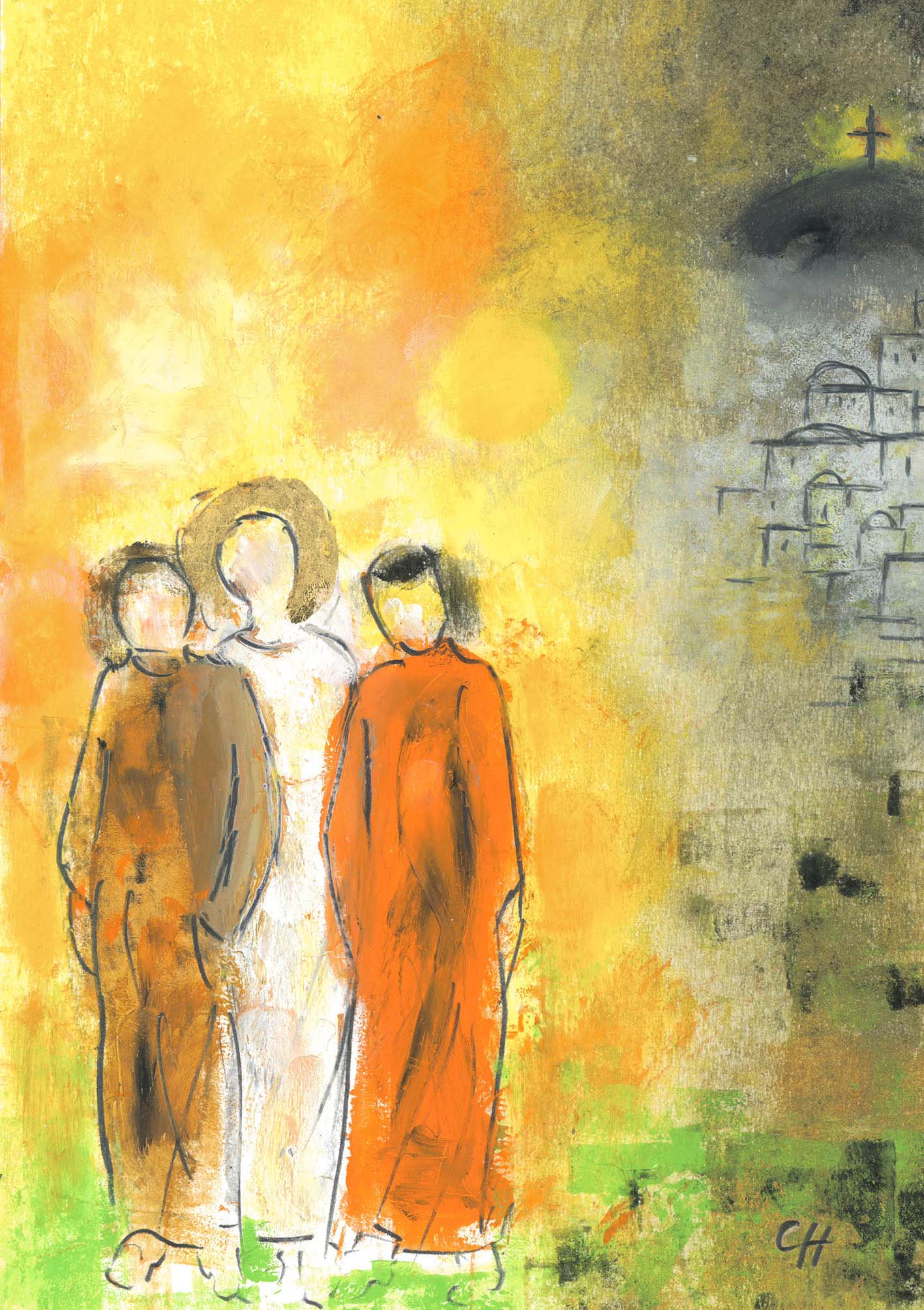 Kunst-Klappkarte - Pilger der Hoffnung