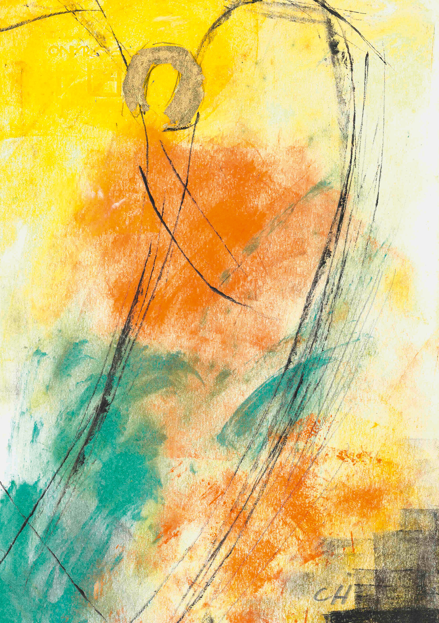 Kunst-Klappkarte - Unter dem Schutz des Engels