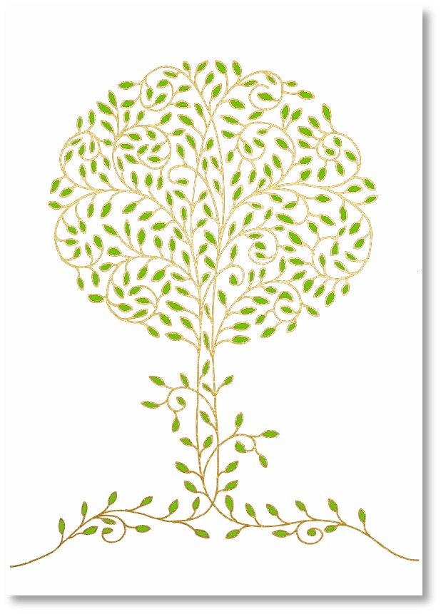 Premium-Klappkarte - Ein Baum gibt Leben