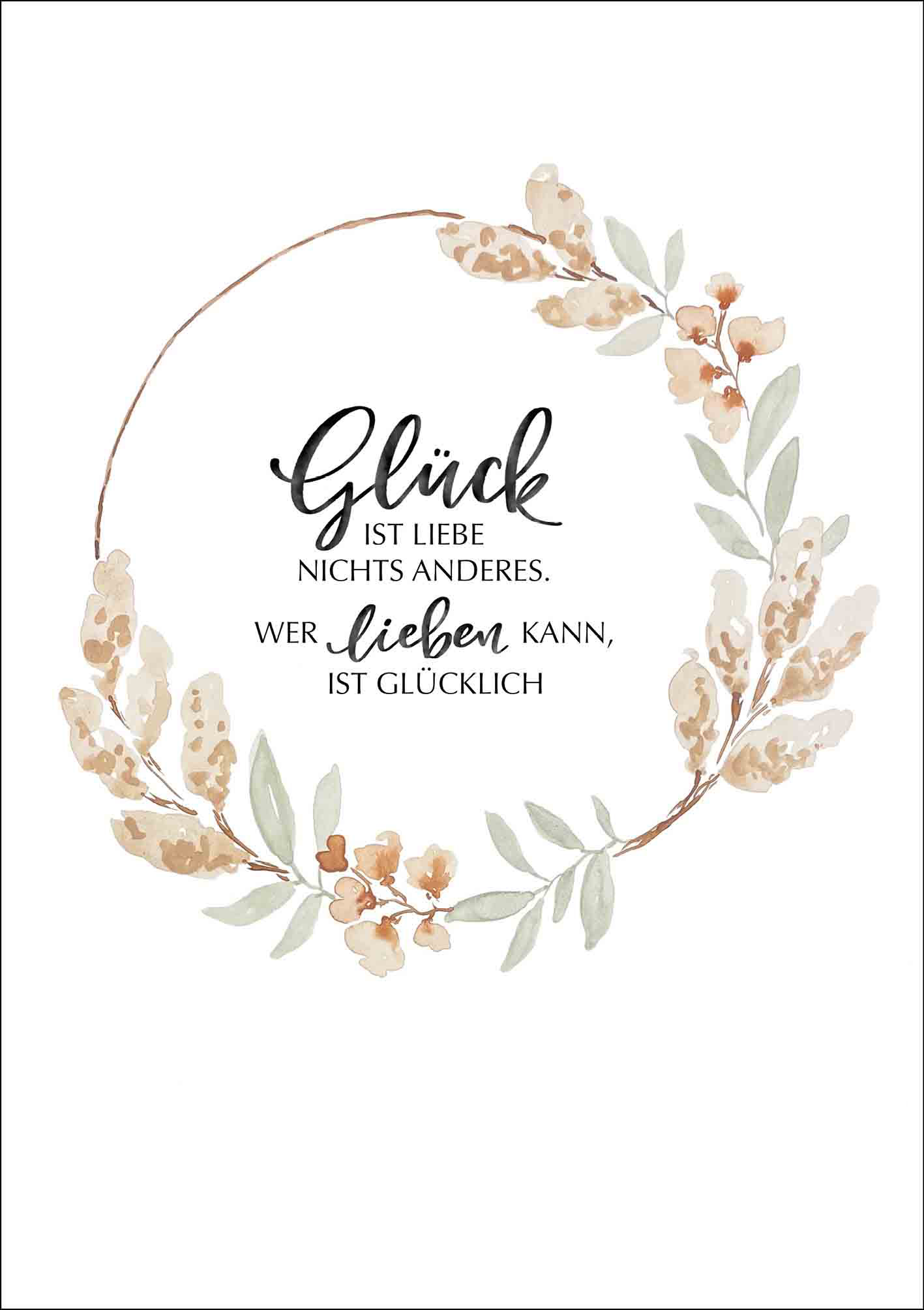 Klappkarte - Glück ist Liebe