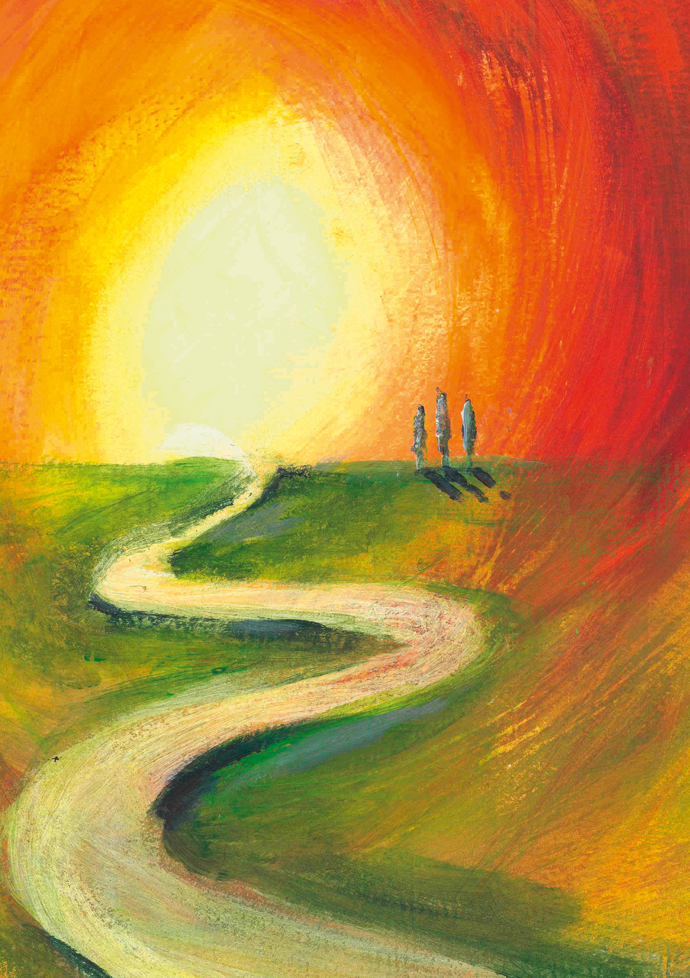 Kunst-Klappkarte - Der Weg ins Licht