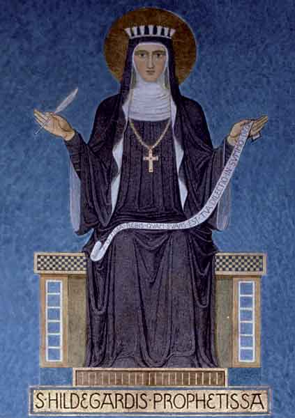 Kunst-Postkarte - Hl. Hildegard von Bingen