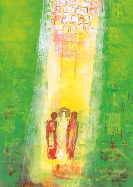 Kunst-Postkarte - Der Weg nach Emmaus