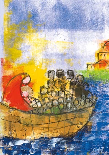 Klappkarte - Gott wird in der Armut Mensch