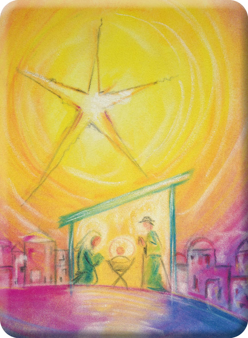 Deko-Magnet - Stern über Betlehem