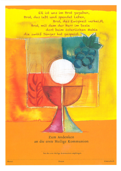 Urkunde zur Erstkommunion