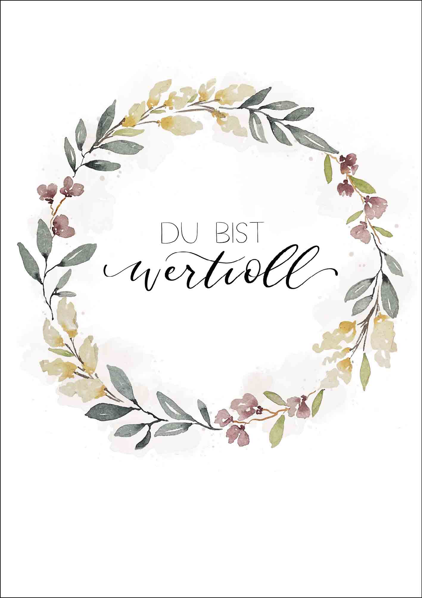 Klappkarte - Wertvoll