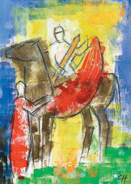 Kunst-Postkarte - Heiliger Martin von Tours