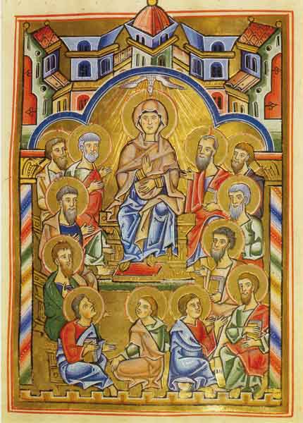 Kunst-Postkarte - Ausgießung des Heiligen Geistes