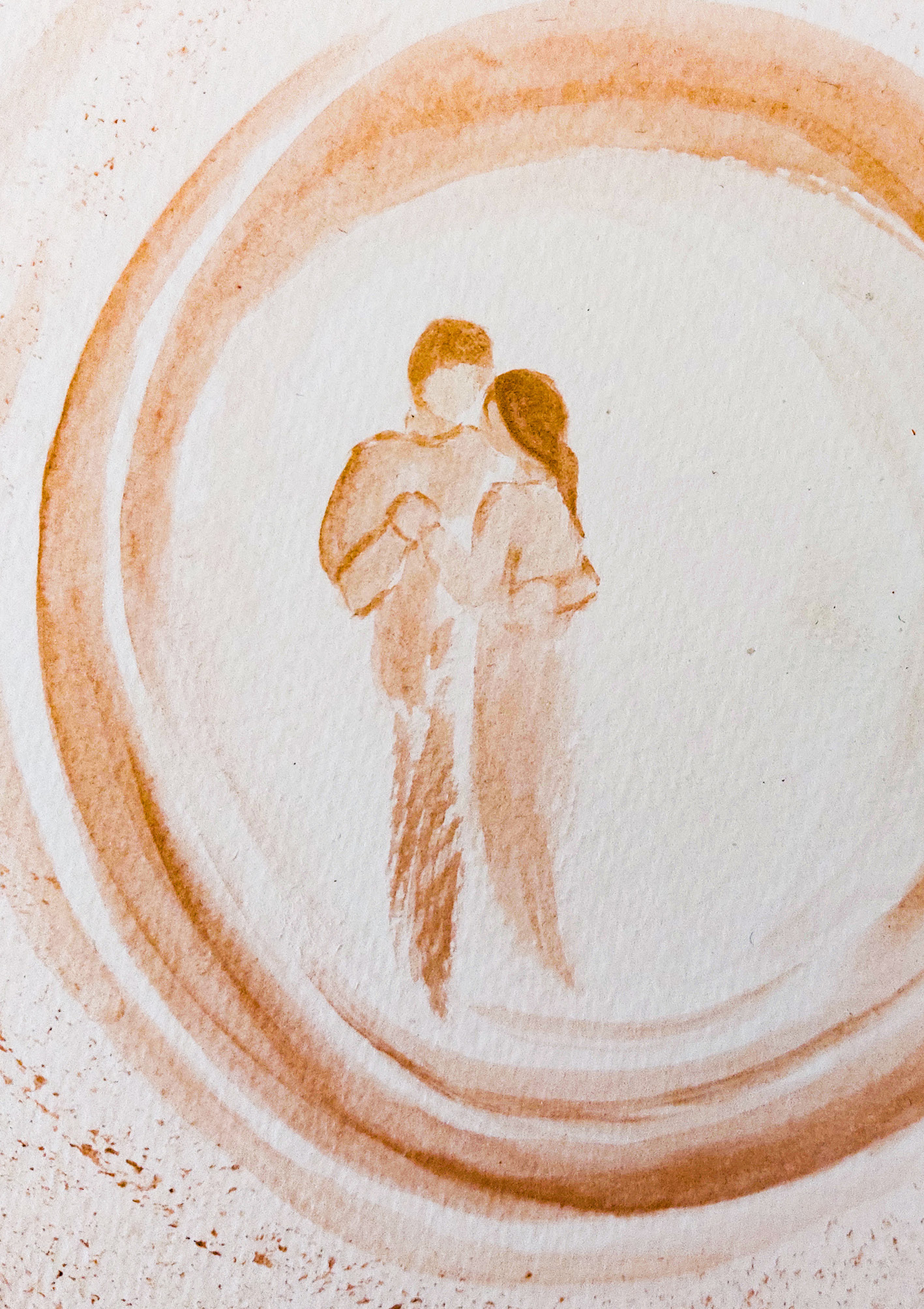 Kunst-Klappkarte - Liebe hört niemals auf