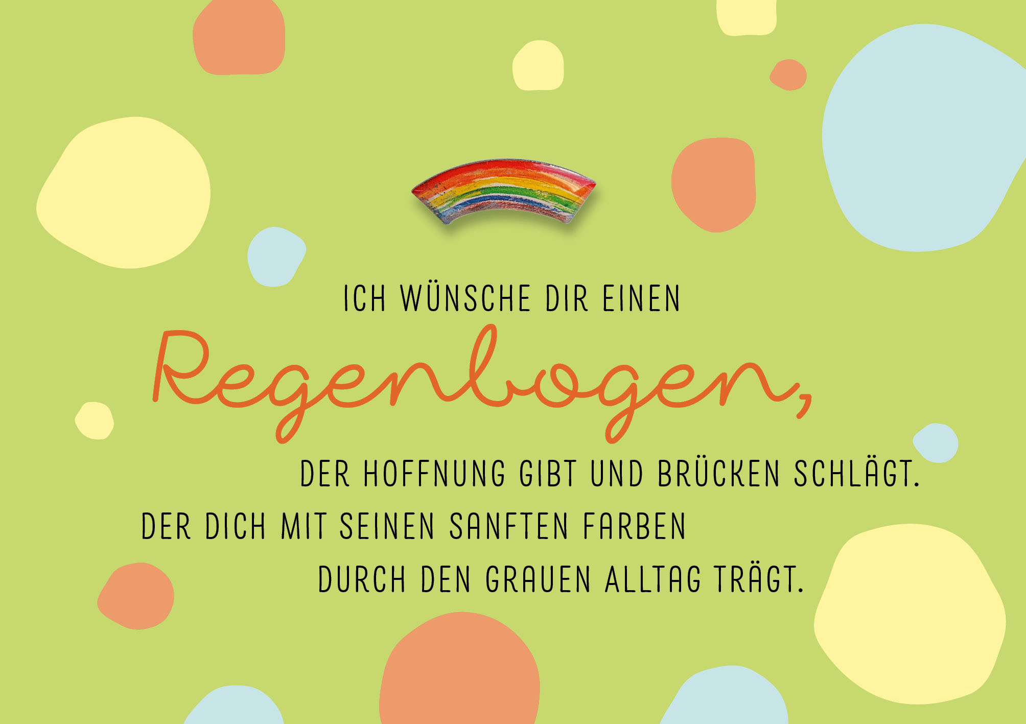 Pin-Cards - Regenbogen der Geborgenheit