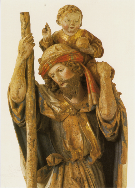 Kunst-Postkarte - Christophorus