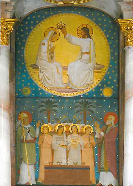 Kunst-Postkarte - Marienkrönung