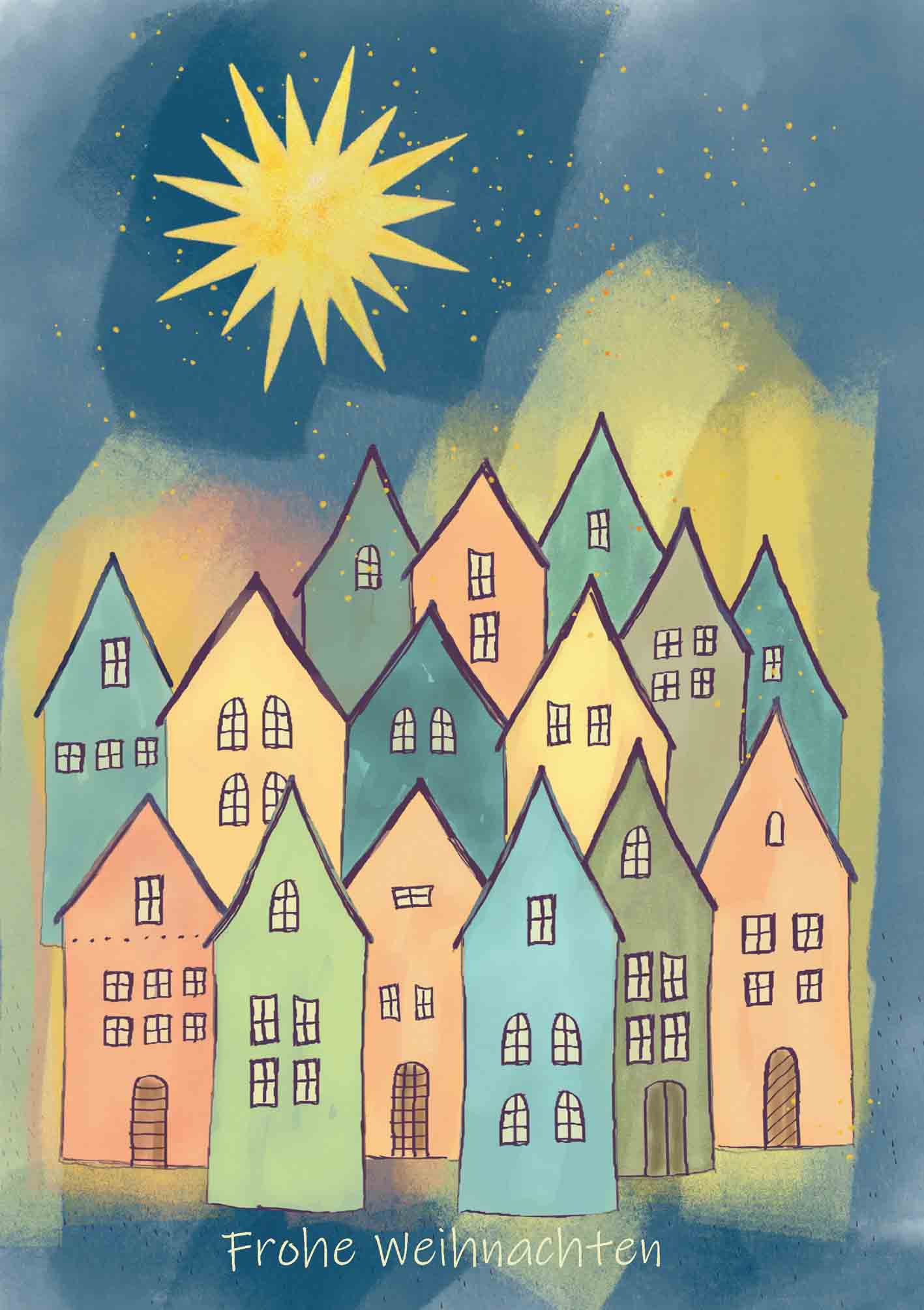 Kunst-Klappkarte - Friede kehrt ein