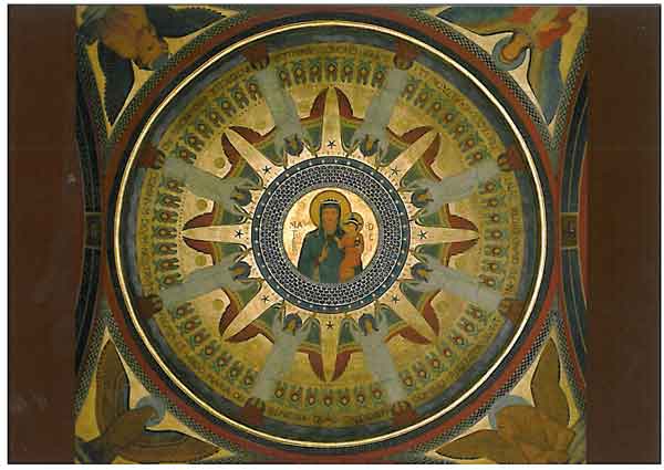 Kunst-Postkarte - Muttergottes in der Glorie