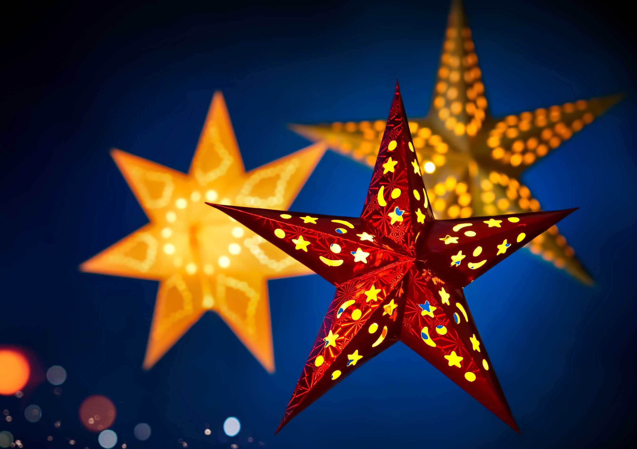 Kunst-Klappkarte - Sterne leuchten für dich