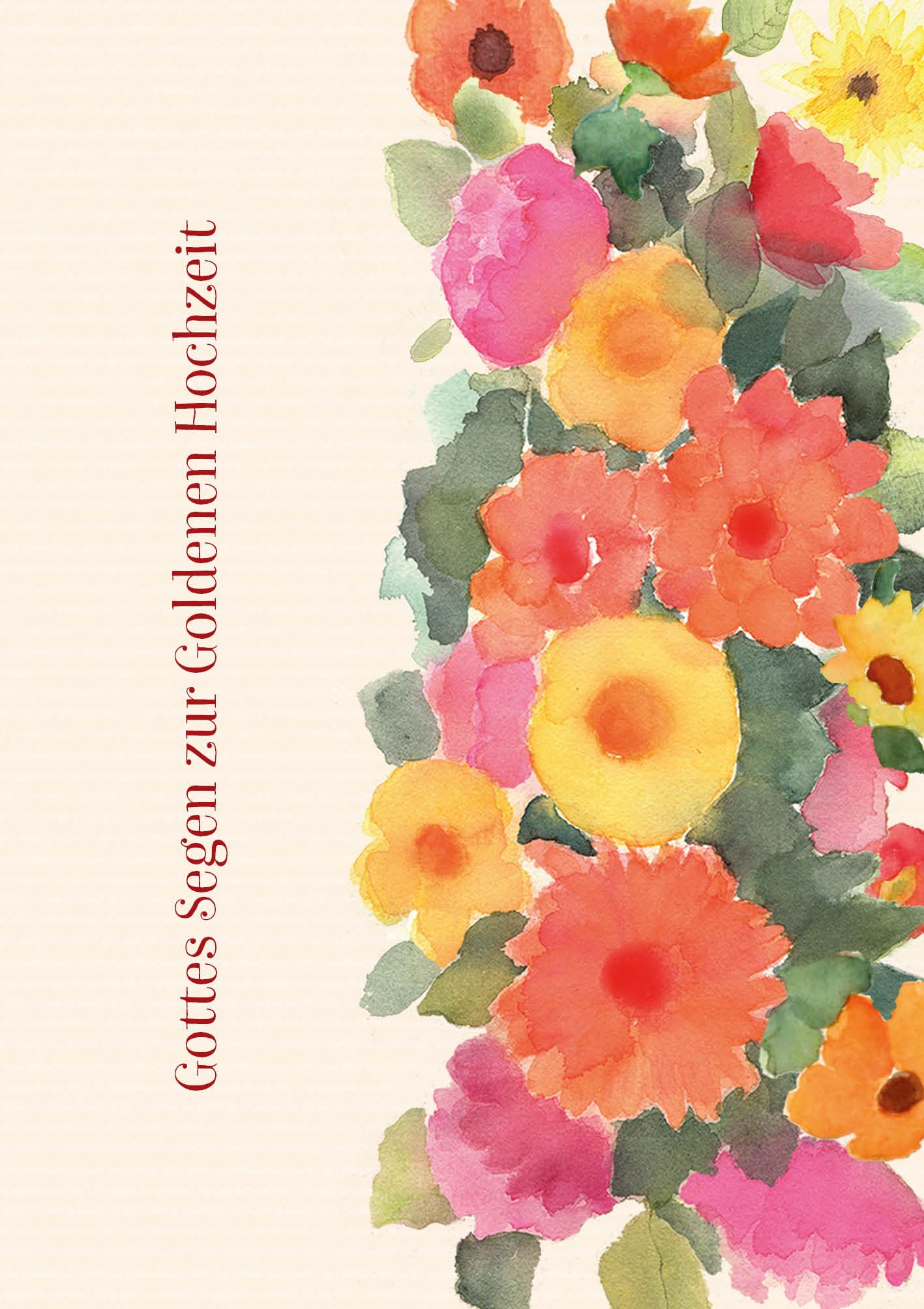 Klappkarte - Blumen zum Glück