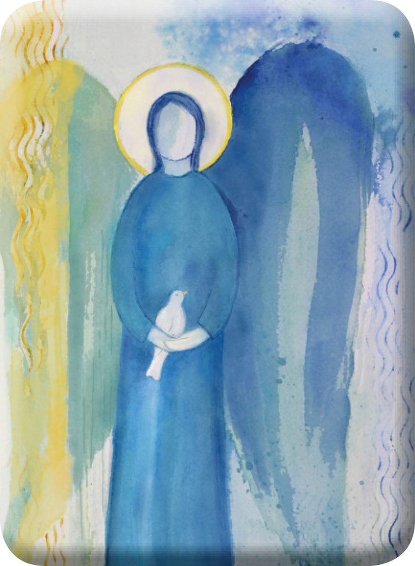 Deko-Magnet - Engel, der die Schöpfung schützt