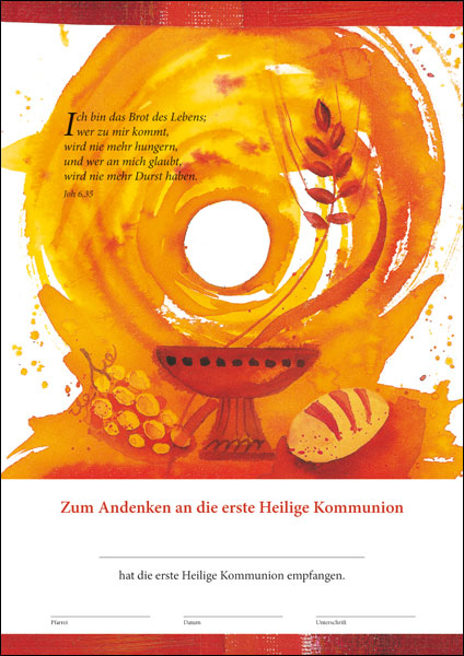 Urkunde zur Erstkommunion