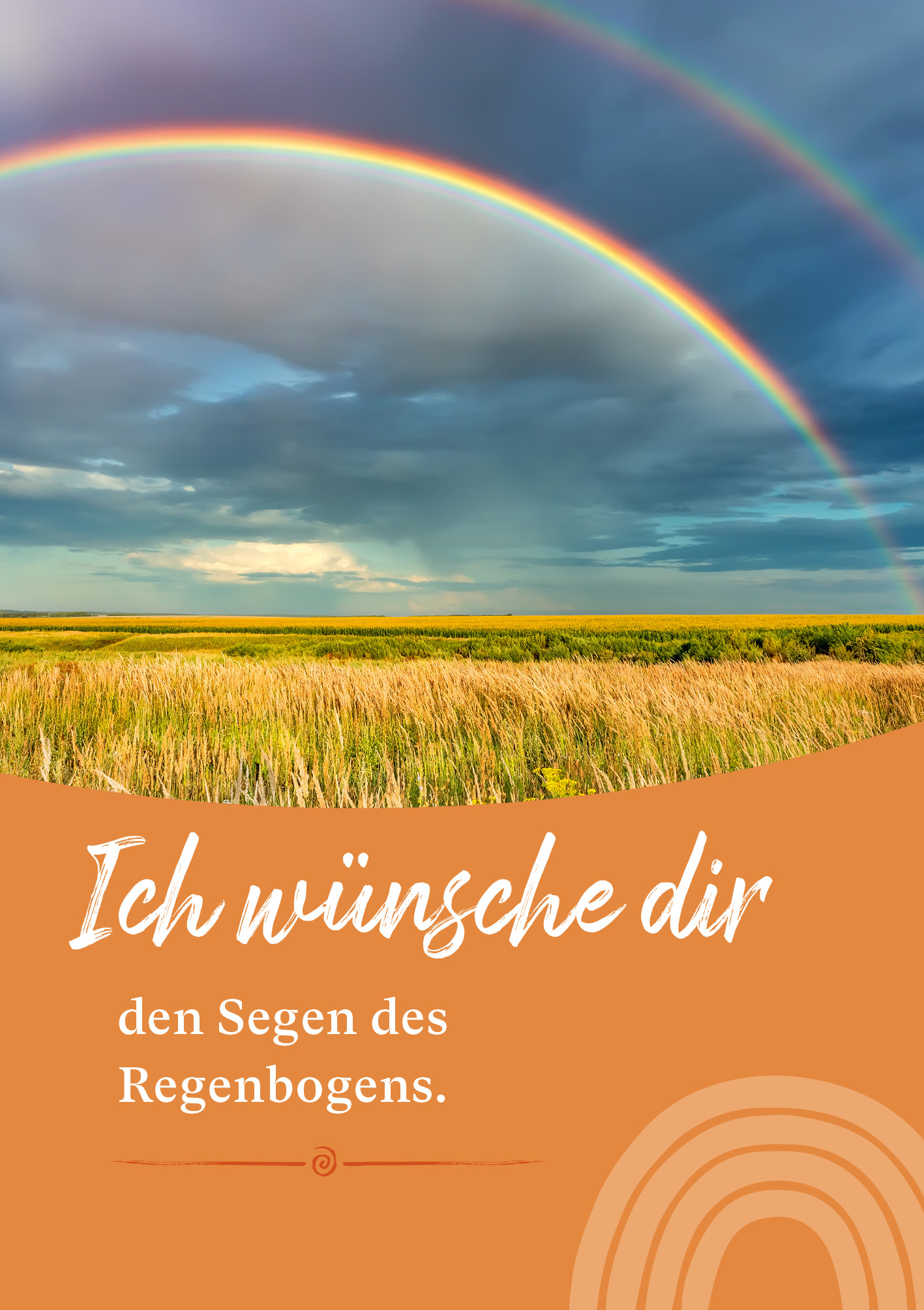 Kunst-Postkarte - Segen des Regenbogens