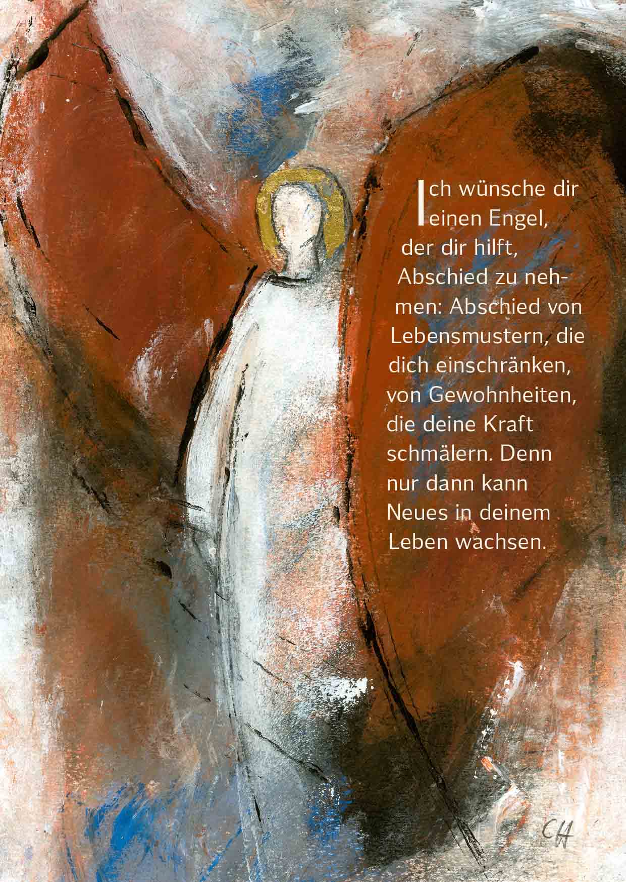 Kunst-Postkarte - Engel des Abschieds