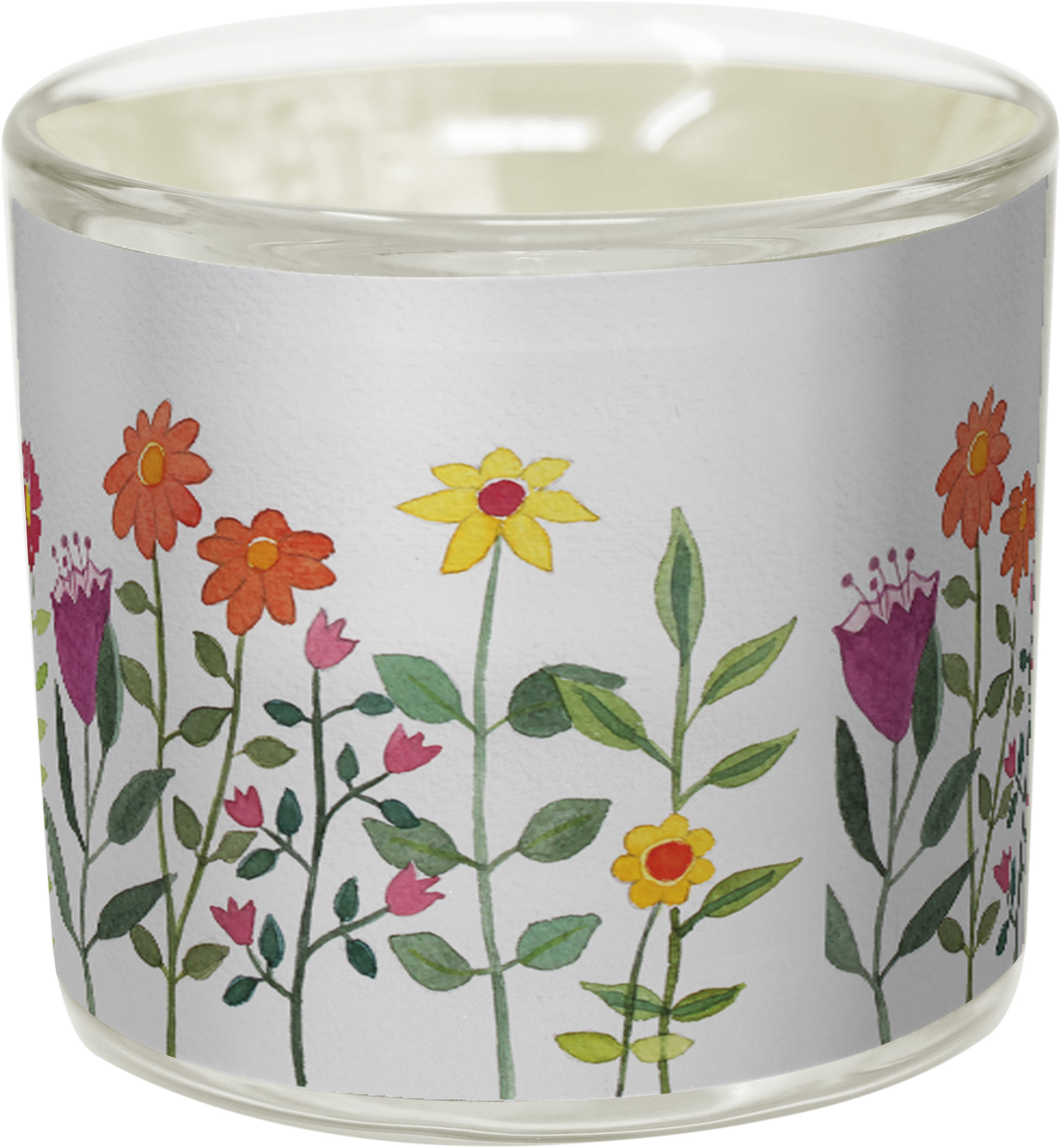 Glaslicht - "Bunte Blumenreihe"