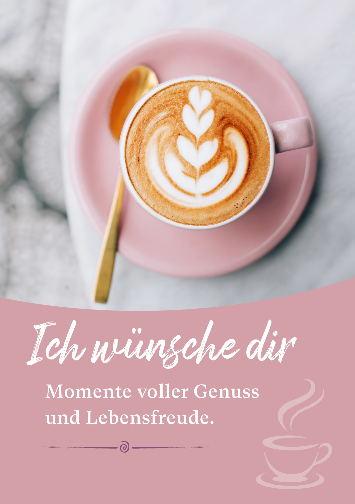 Kunst-Postkarte - Genuss und Lebensfreude