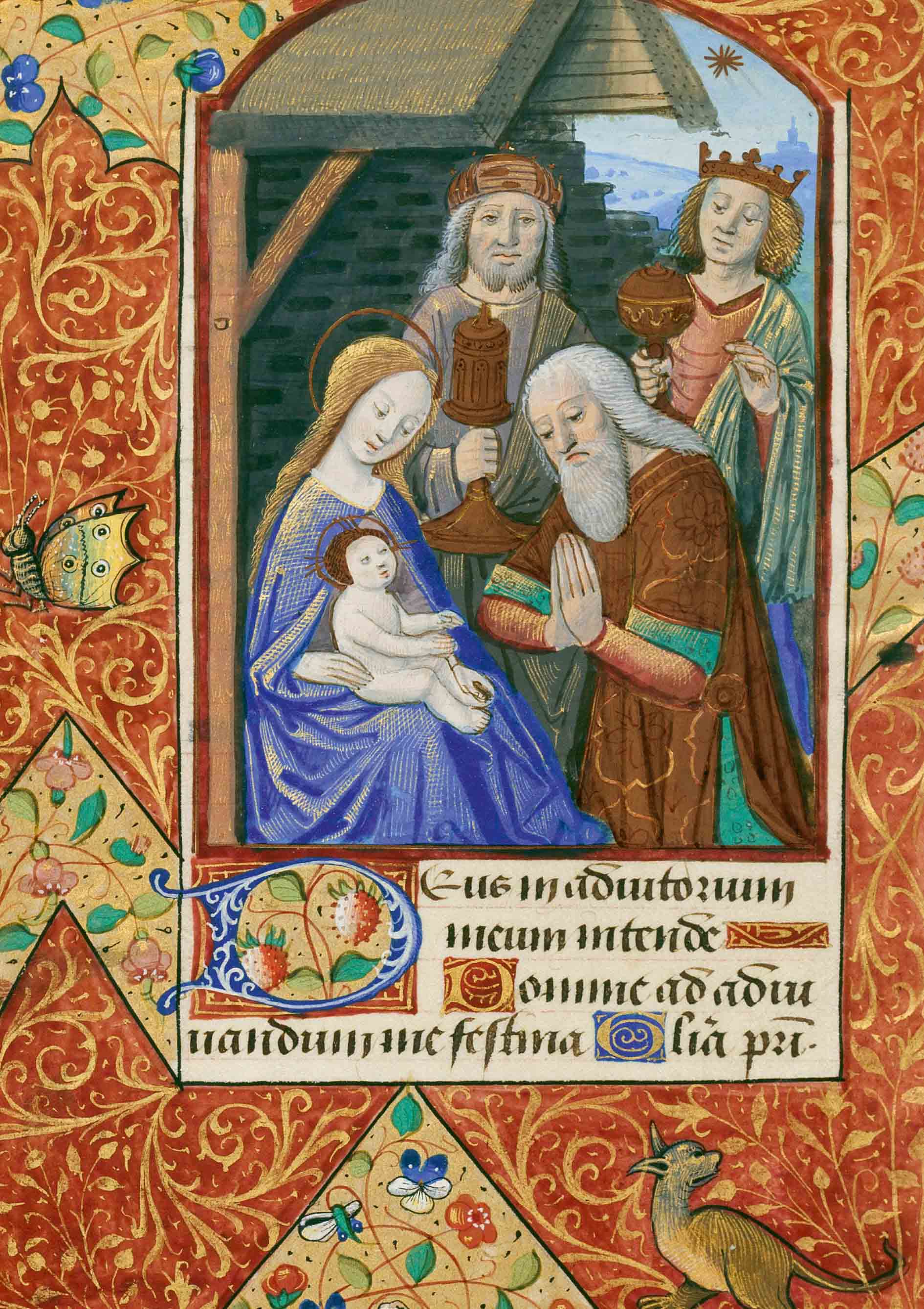 Premium-Klappkarte - Anbetung der Heiligen drei Könige