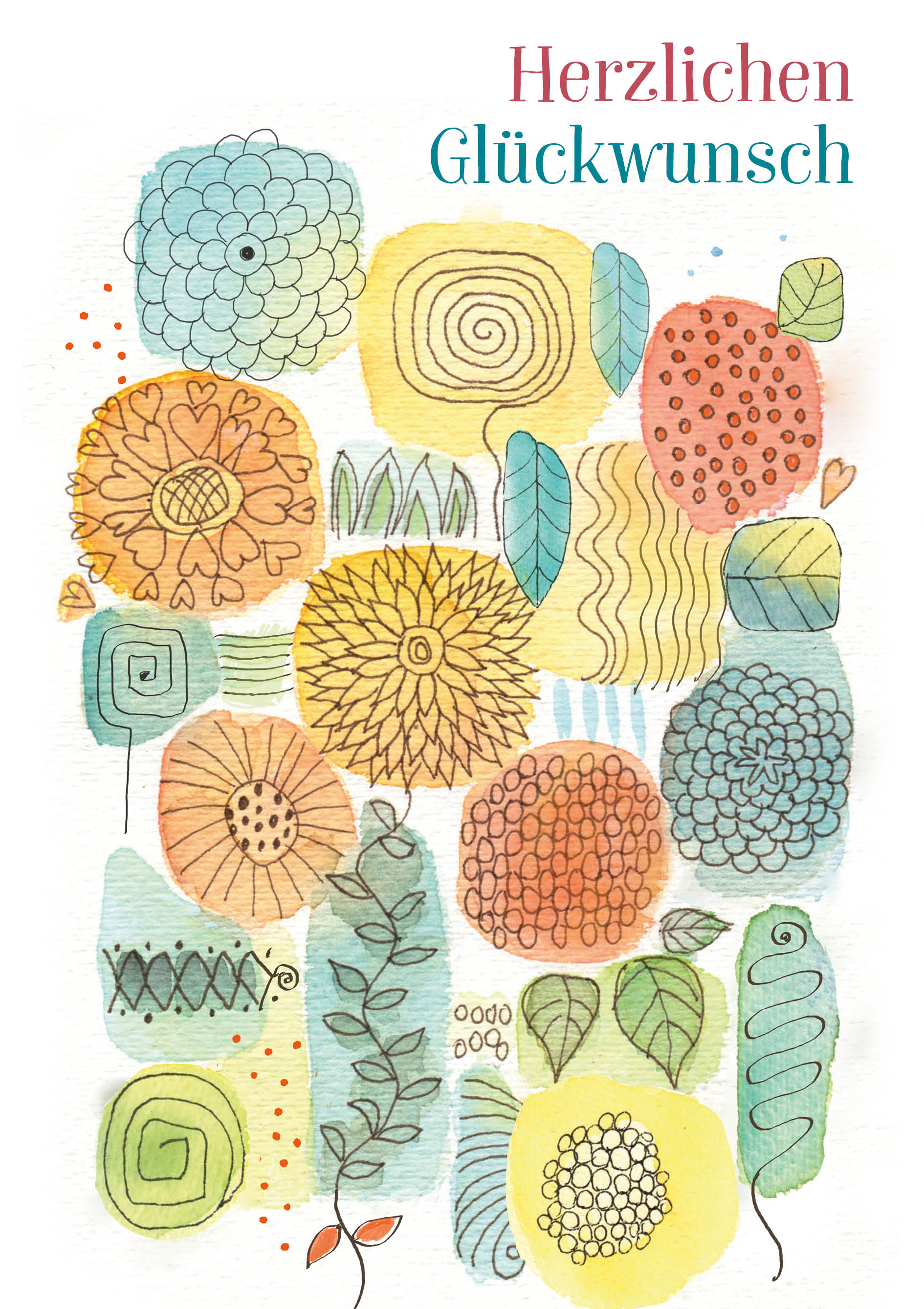 Kunst-Klappkarte - Fröhlichen Grüße