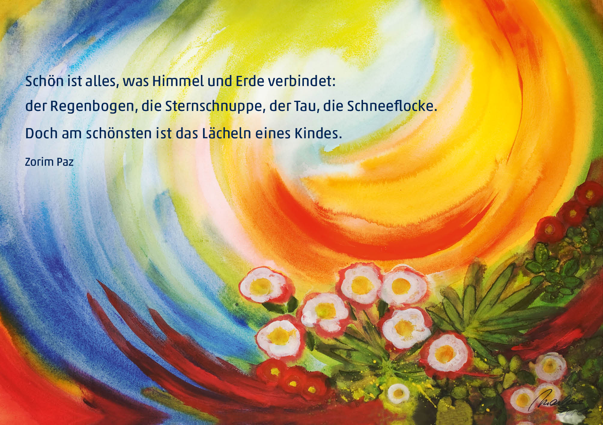 Klappkarte - Lächelnder Himmel