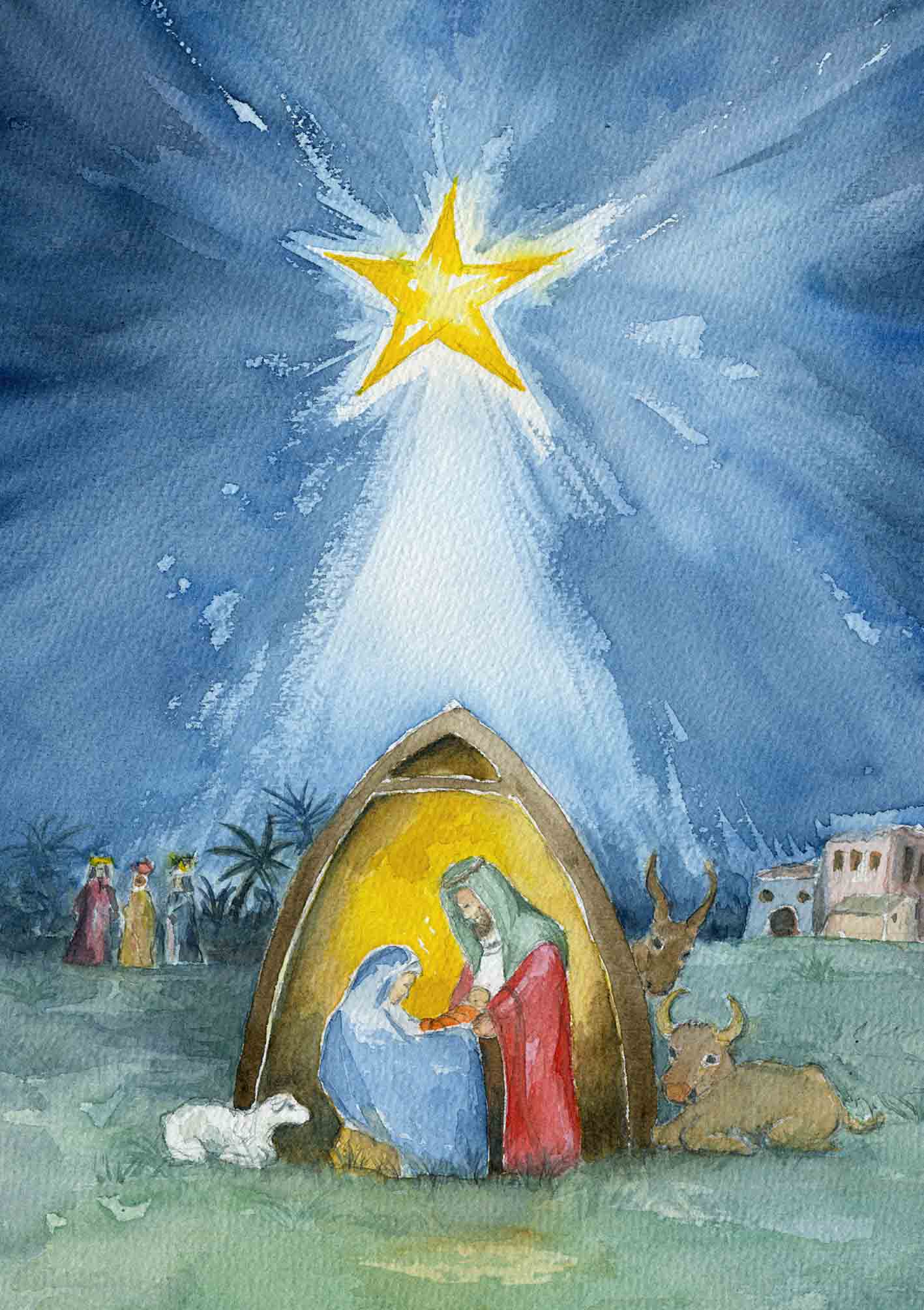 Kunst-Postkarte - Weihnachtsfriede