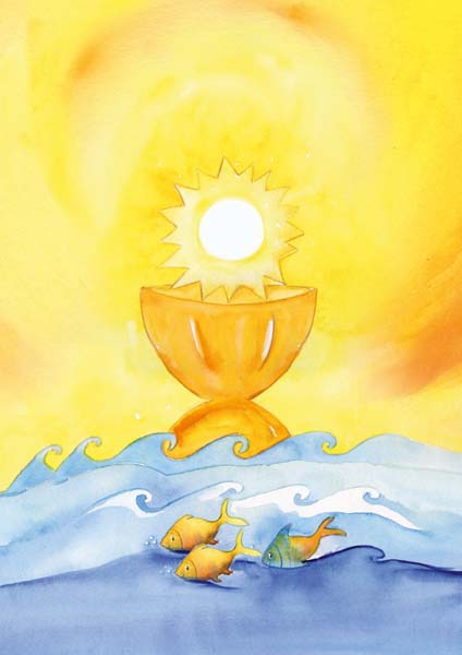 Klappkarte - Jesus - Sonne, Brot und Leben