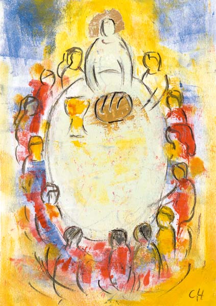 Klappkarte - Der Herr segnet Brot und Leben