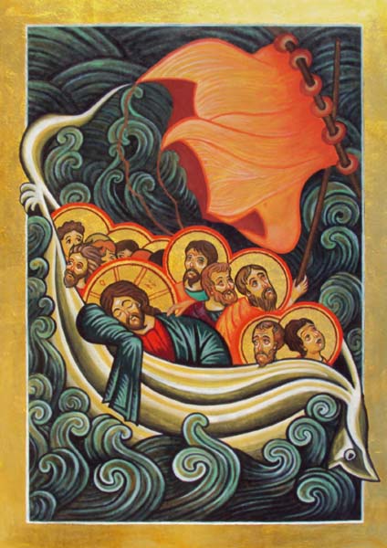 Klappkarte - Der Sturm auf dem See