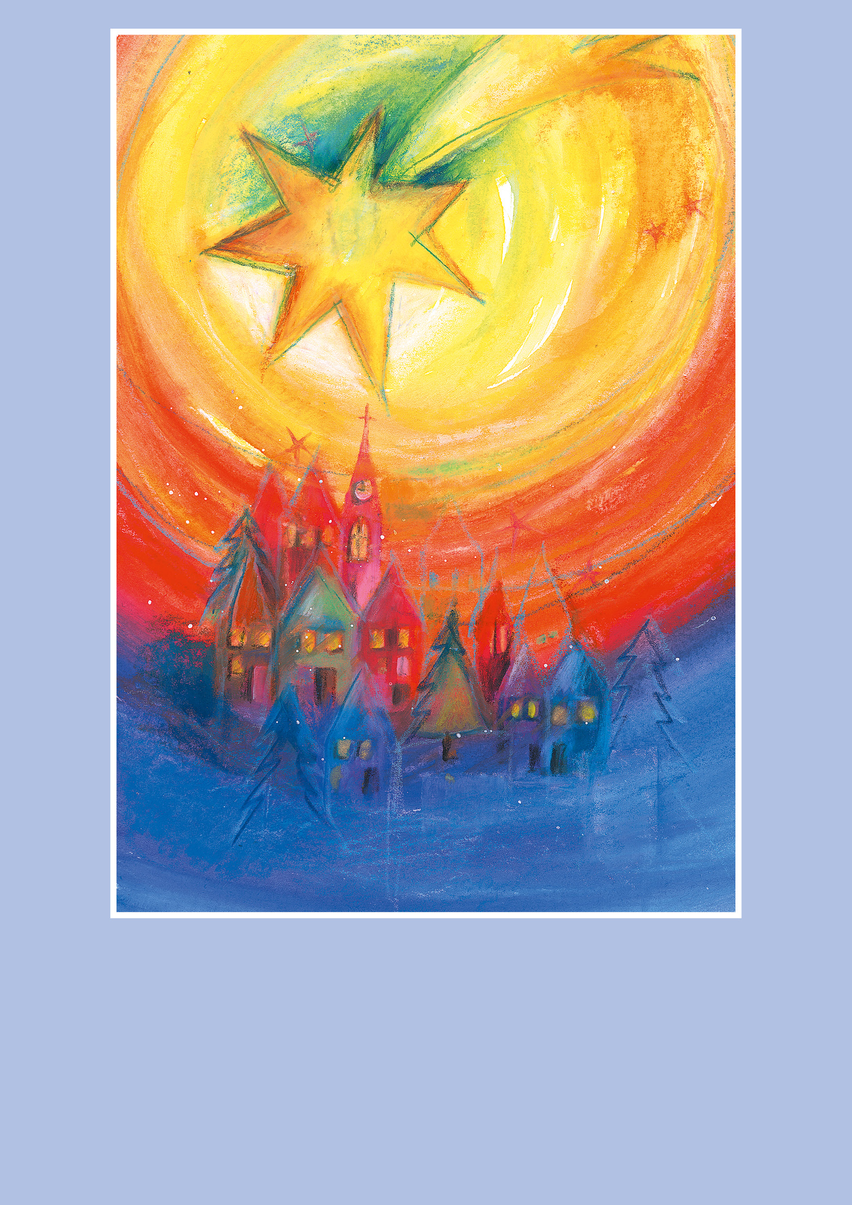 Pfarrbriefmantel - Über uns Frieden und Licht