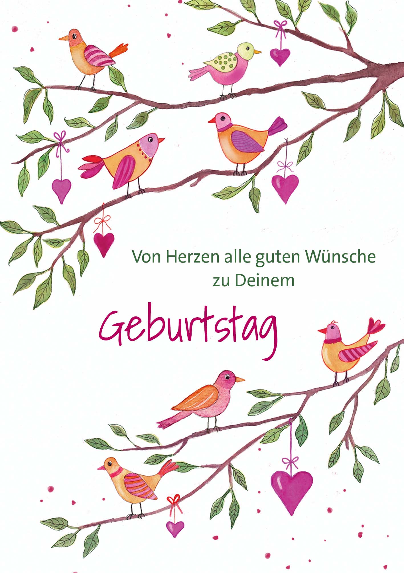 Kunst-Klappkarte - Alle guten Wünsche