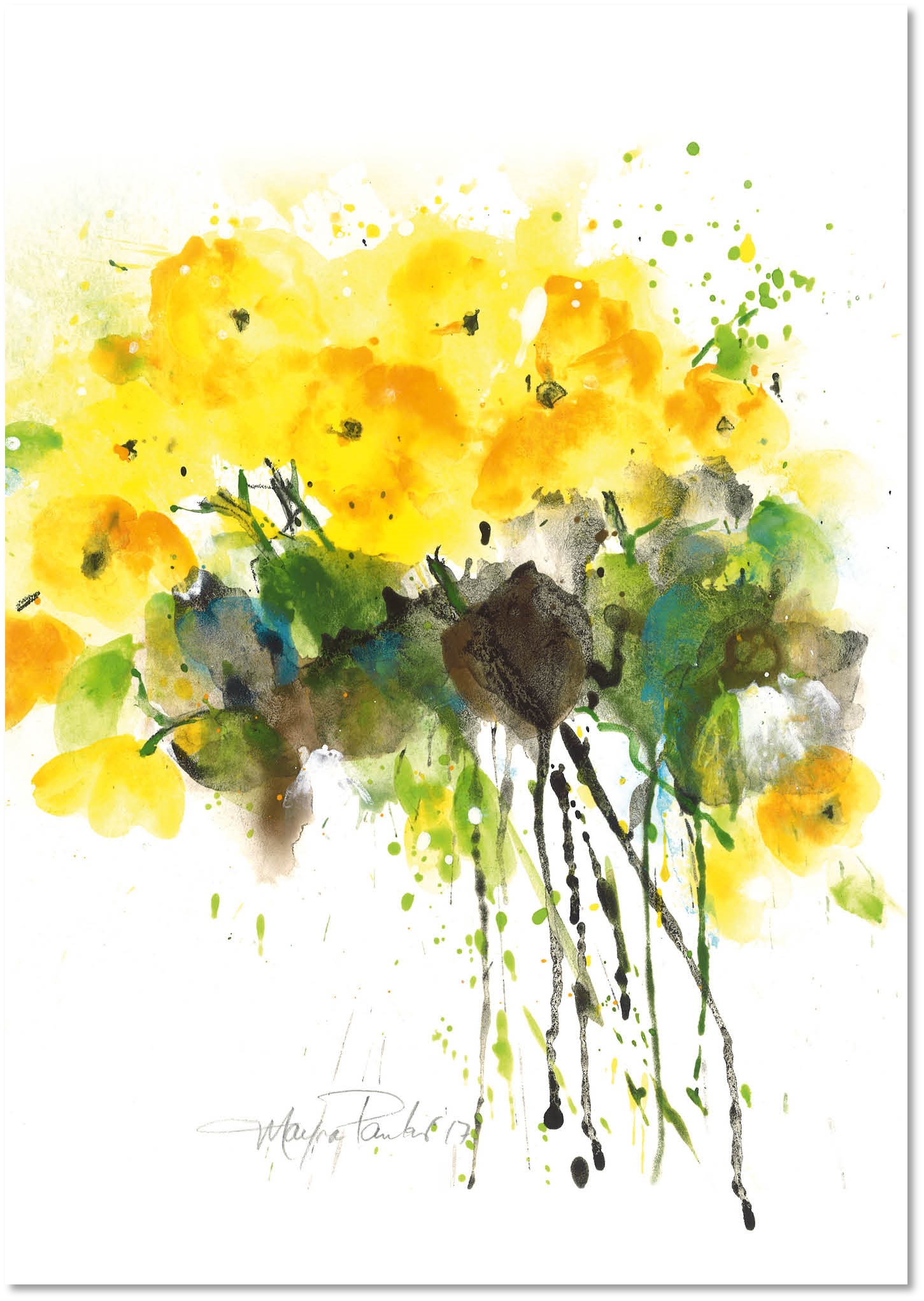 Klappkarte - Ein sonniger Sträußchengruß